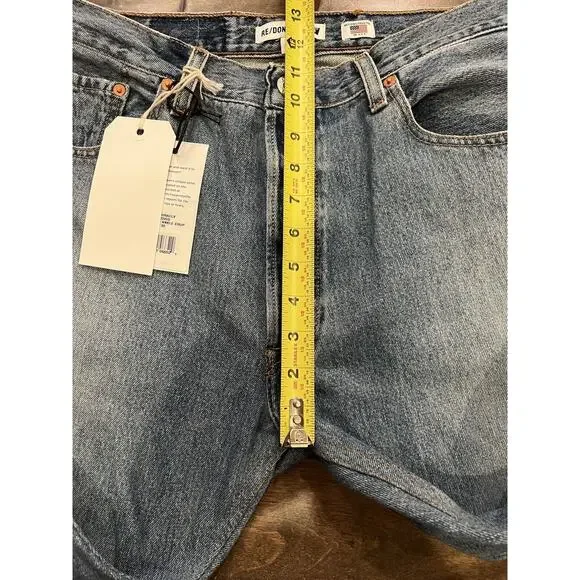 Re/Done Womens Blue Levi's High Rise Ankle Crop Size 30 NWT $395 - Picture 9 of 10